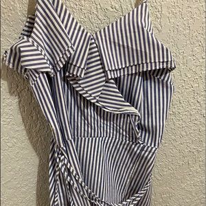 Blue and white stripped dress. Worn Once